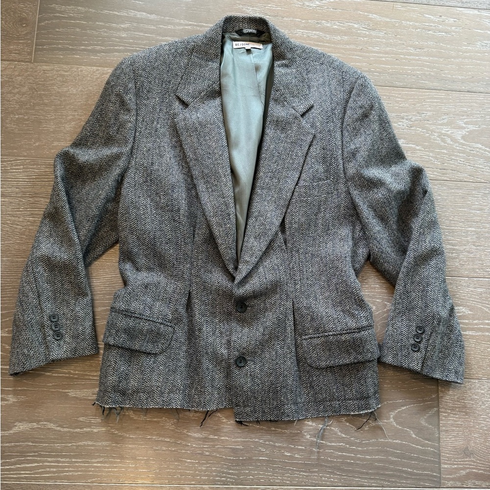 Re/Done Gray Blazer